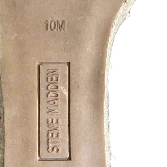 Steve MADDEN Suede Jaylen Wedge Espadrilles Summer Sandals Tan 10 - Picture 14 of 14